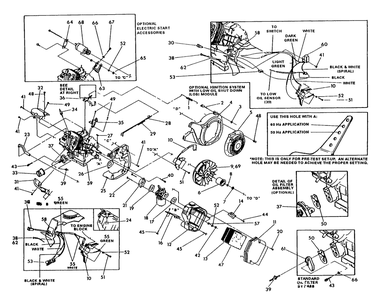 Engine Trim Parts Drawing No. 81645 Diagram and Parts List for 9803-2-MC  Briggs and Stratton Generator